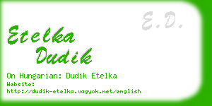 etelka dudik business card